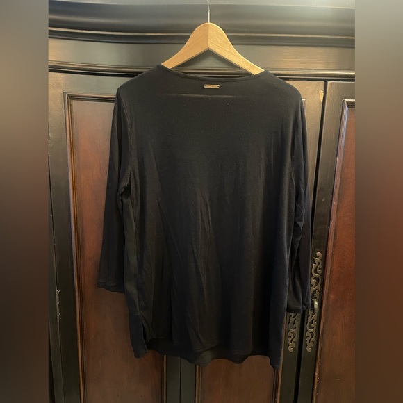 Michael Kors Black Layered V neck Blouse - Picture 2 of 6